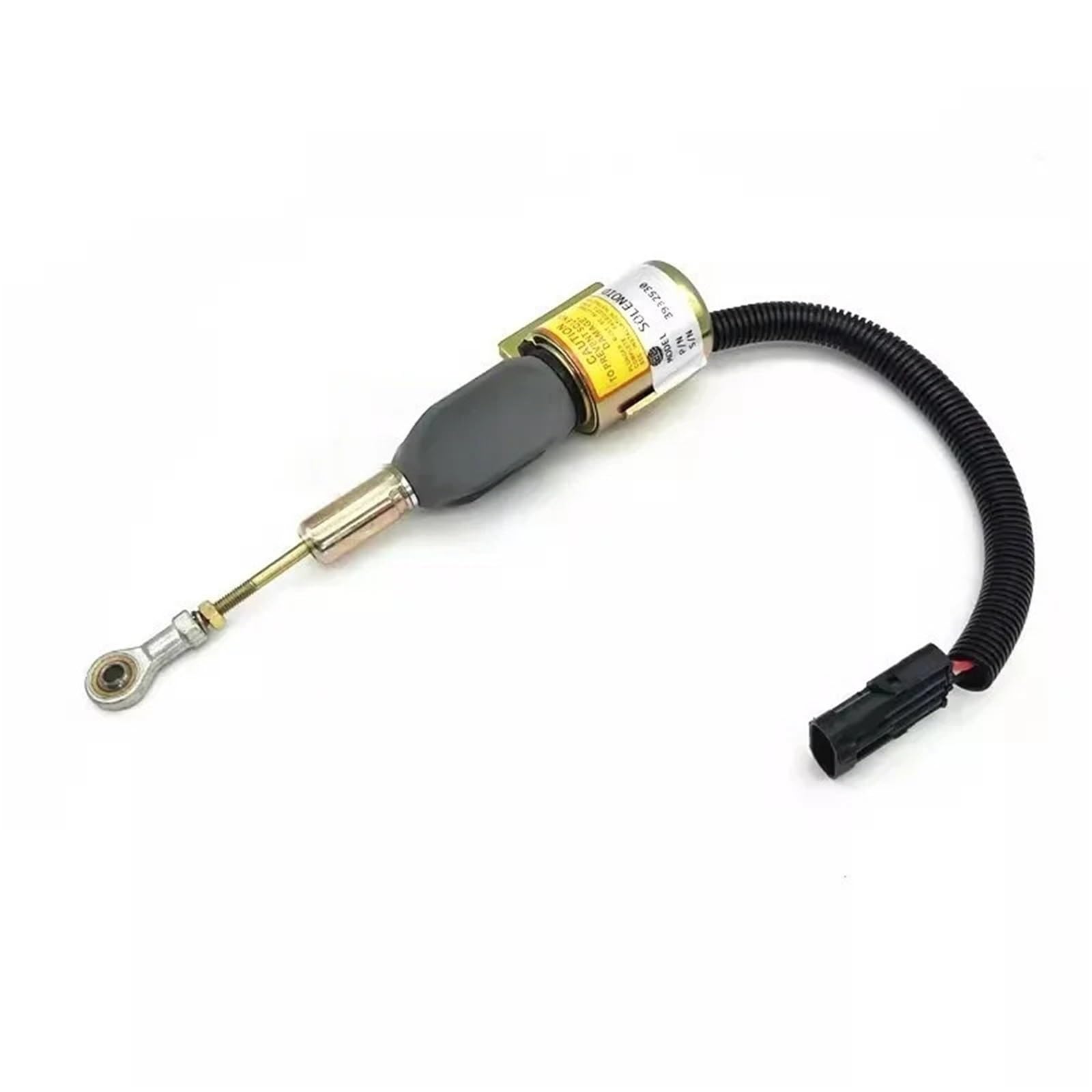 Yjcebgped 24V R210-3 220-5 Flameout Solenoid Valve 3932530 3932529 Excavator Flameout Switch For Heavy Equipment(24V)