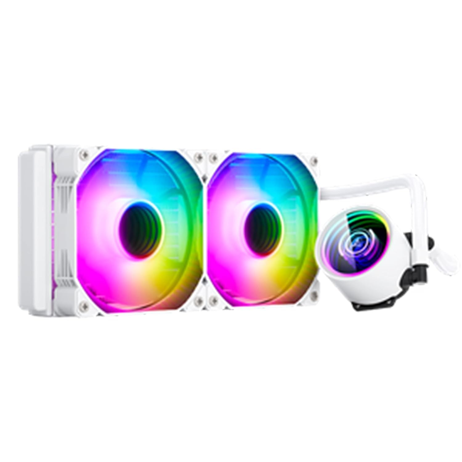SIMPLETEK - Dissipatore a liquido per CPU da 180W con illuminazione RGB, doppia ventola da 120mm, compatibile con socket LGA 1700, 1200, 115X, 1156, 1155, 1150