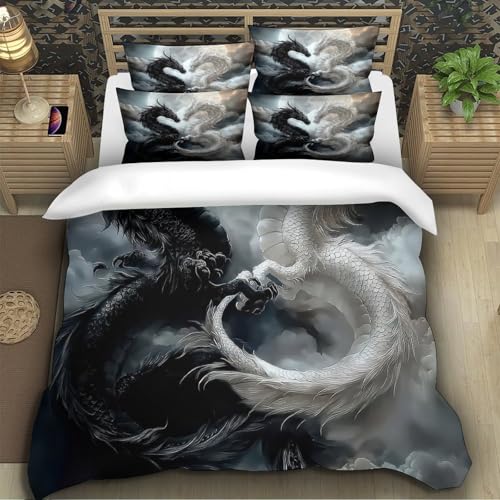 Parure de lit oiseau mythique fermeture éclair microfibre résistante