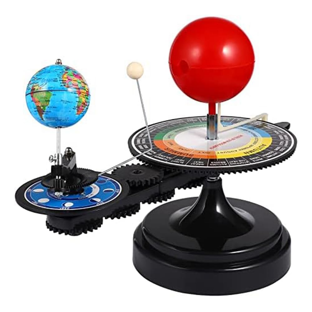 NONDK Solar System Model Kit- Earth Moon Revolves Around The Sun - Scientific Experiment Kit Teaching Model for Teens Students About 41cm Long