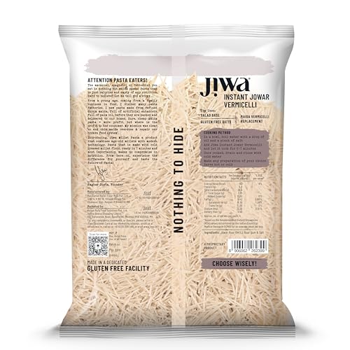 Image of Jiwa Instant Jowar Vermicelli | 200 G | Cooks in 7 Minutes | Ready to Cook | 100% Millet | No Maida, No Atta | Gluten Free (Pack of 2)
