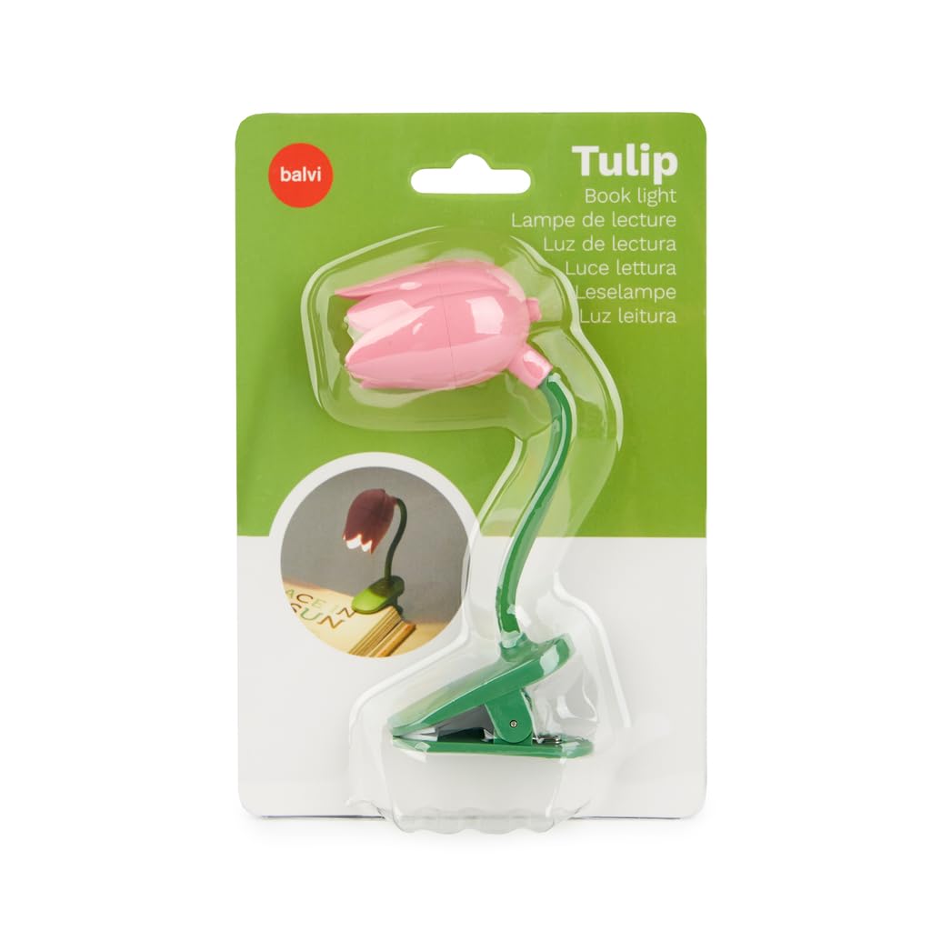 Balvi Lampada Flessibile a Forma di Tulipano Rosa per Lettura