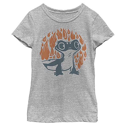 Disney Frozen 2 Salamander Circle Girl's Heather Crew Tee