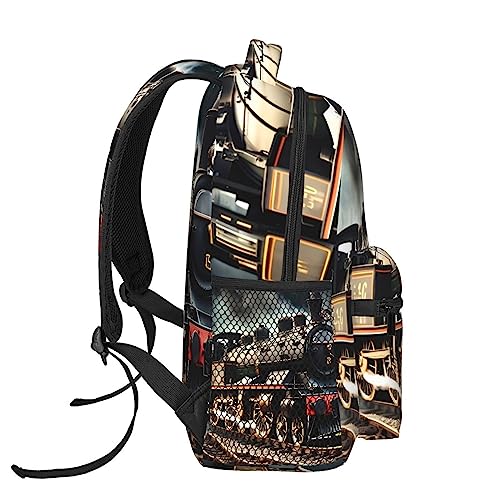 Sac à dos léger OdDdot avec compartiment PC imprimé vintage - 3