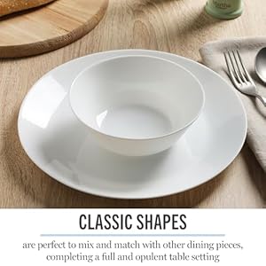 Martha Stewart Opalton 6 Piece 6 Inch Bowls Lightweight Chip and Break Resistant SoupCereal Bowl