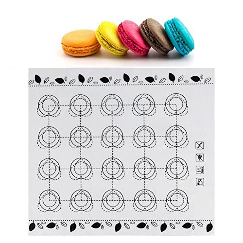 Fopytu Tapis À Pâtisserie en Silicone Macaron, Doublure De Biscuits À Plaque À Pâtisserie sans Bâton, Tapis De Cuisson Parfait pour Les Macarons, Pâtisserie, Fabrication De Gâteaux De Pain