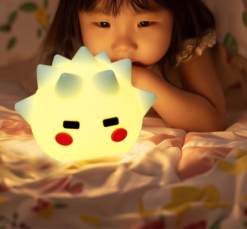 Miniatura 4 de Luz nocturna para niños, luz nocturna táctil de silicona para guardería de bebé, ajuste de luz cálida de 3 niveles, luz portátil para sala de
