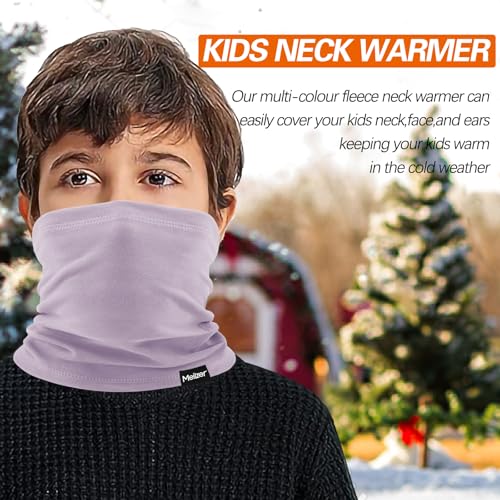 Meilzer Polaina de pescoço infantil para inverno - Cachecol protetor de rosto para meninos e meninas