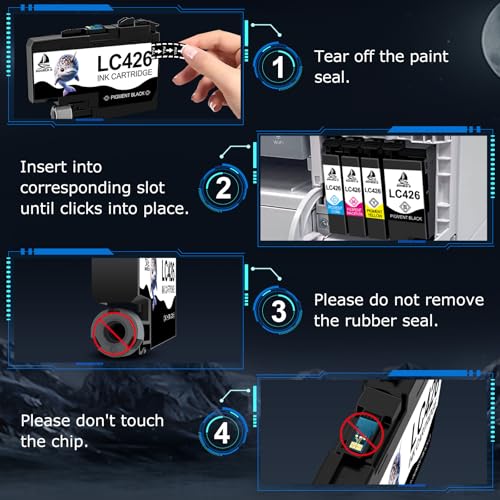 DOUBLE D LC426 Ink Cartridges Multipack for Brother LC426 LC426XL LC 426 LC-426XLVAL Ink Cartridges Compatible with Brother MFC-J4335DW MFC-J4340DW MFC-J4535DW MFC-J4540DW Printers (4 Pack - Image 5