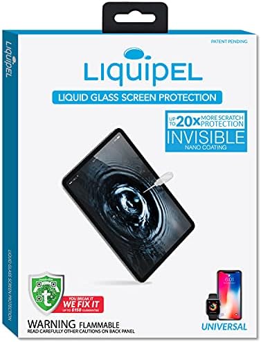 Liquipel Liquid Glass Screen Protector for Apple Watch, Smartphones, and Tablets - 150 Dollar Protection Plan Included - Nano Liquid Phone Screen Protector for Cell Phones, - Increased Impact and Scratch Protection (Tablets)
