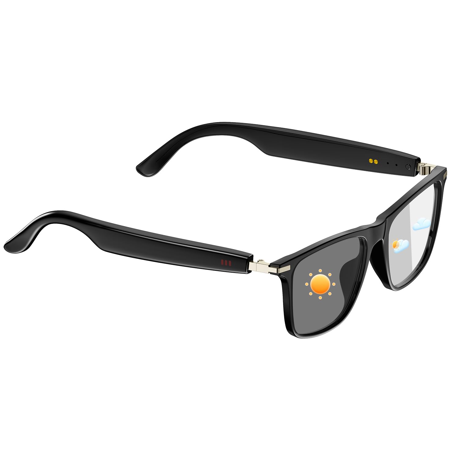 Bluetooth Audio Smart Glasses for Women Men Bluetooth Glasses with Color-Change Lens Open Ear Speakers IPX5 Waterproof Smart