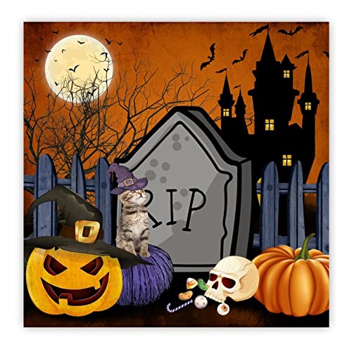 Panneau en bois Halloween sorcière et citrouille décorative pour salon - 2