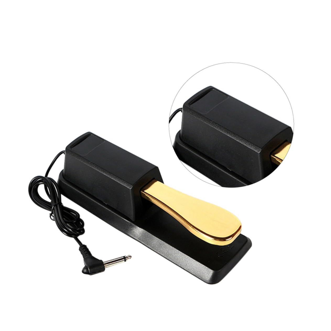 Kisangel 1Pc Piano Sustain Pedal Durable Damper Foot Pedal for Electronic Keyboards and Synthesizers Construction Design Compatible with Midi Instruments