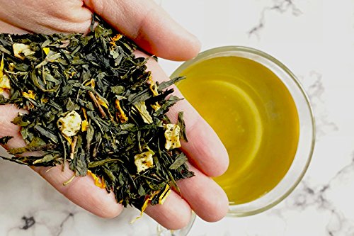 Apricot Green Tea Sample. Gourmet Loose Leaf Tea Sampler Makes 3 Servings. Beantown Tea & Spices Brand. (Apricot Green Tea) #TOP3