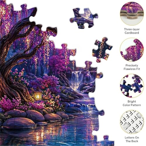 Puzzles para Adultos INNER PAUSE Bosque Brillante 500 Piezas Rompecabezas Vertical Naturaleza 52x38 cm miniatura 2