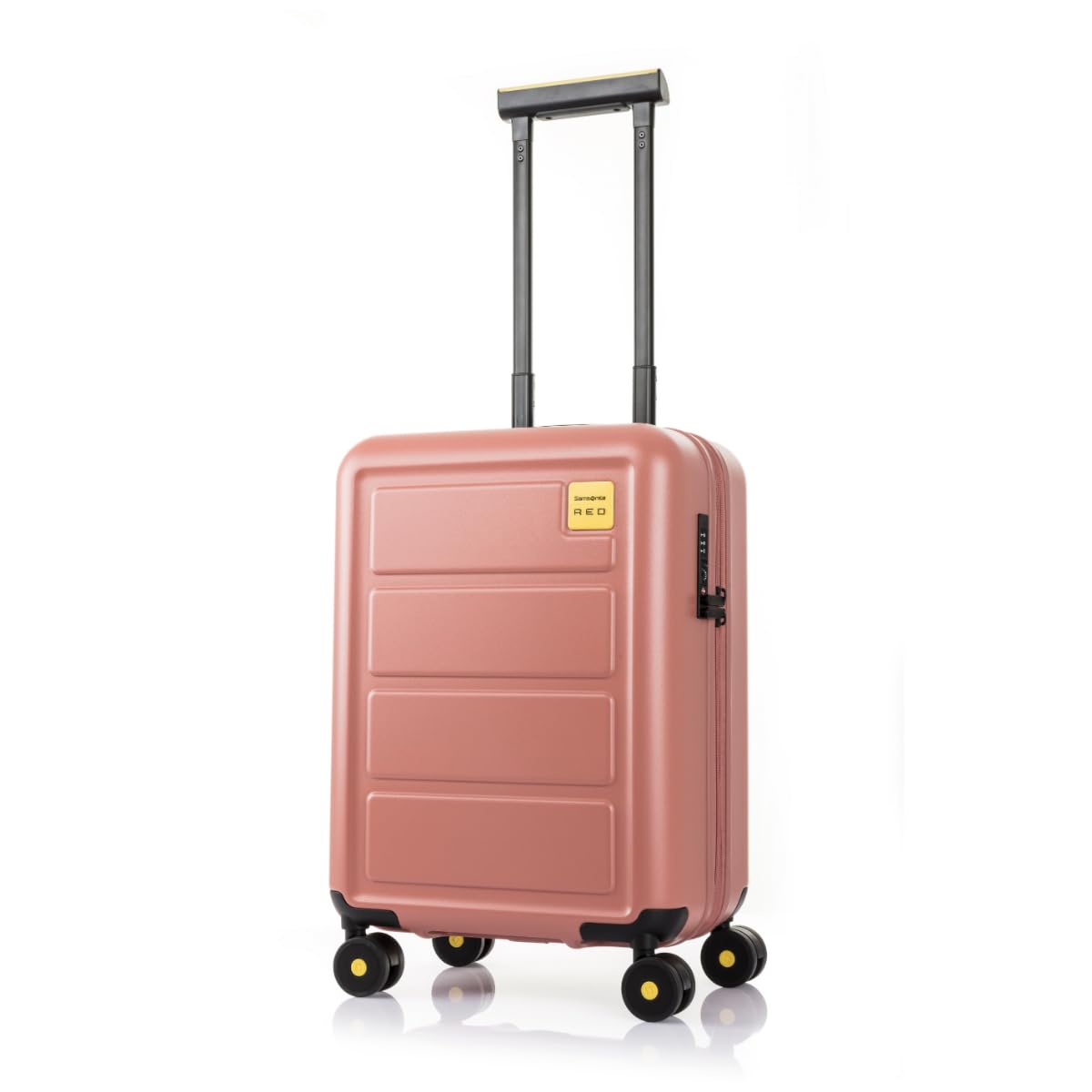 samsonite Red TOIIS L Expandable 55 Cms Small Cabin Polycarbonate Hard Sided 8 Wheel Spinner Luggage/Suitcase/Trolley Bag (Haze Coral) (Double Wheel), Coral-picture-34