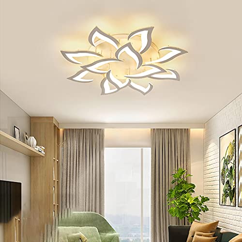 Plafonnier LED moderne fleur de lys luminaire intensité variable