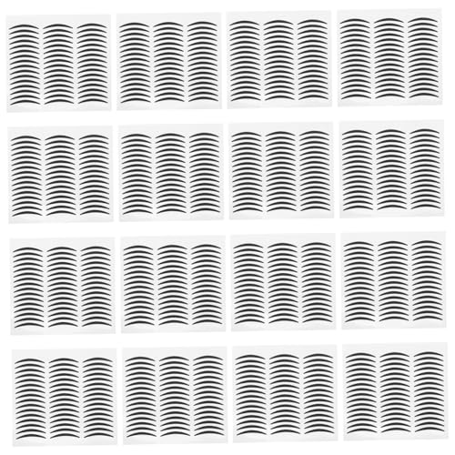 Healeved 20 Hojas De Pegatinas Para Delineador De Ojos De Doble Párpado Pegatinas Para Ojos Tira Para Levantar Párpados De Sombra De Ojos Calcomanía Para Delineador De