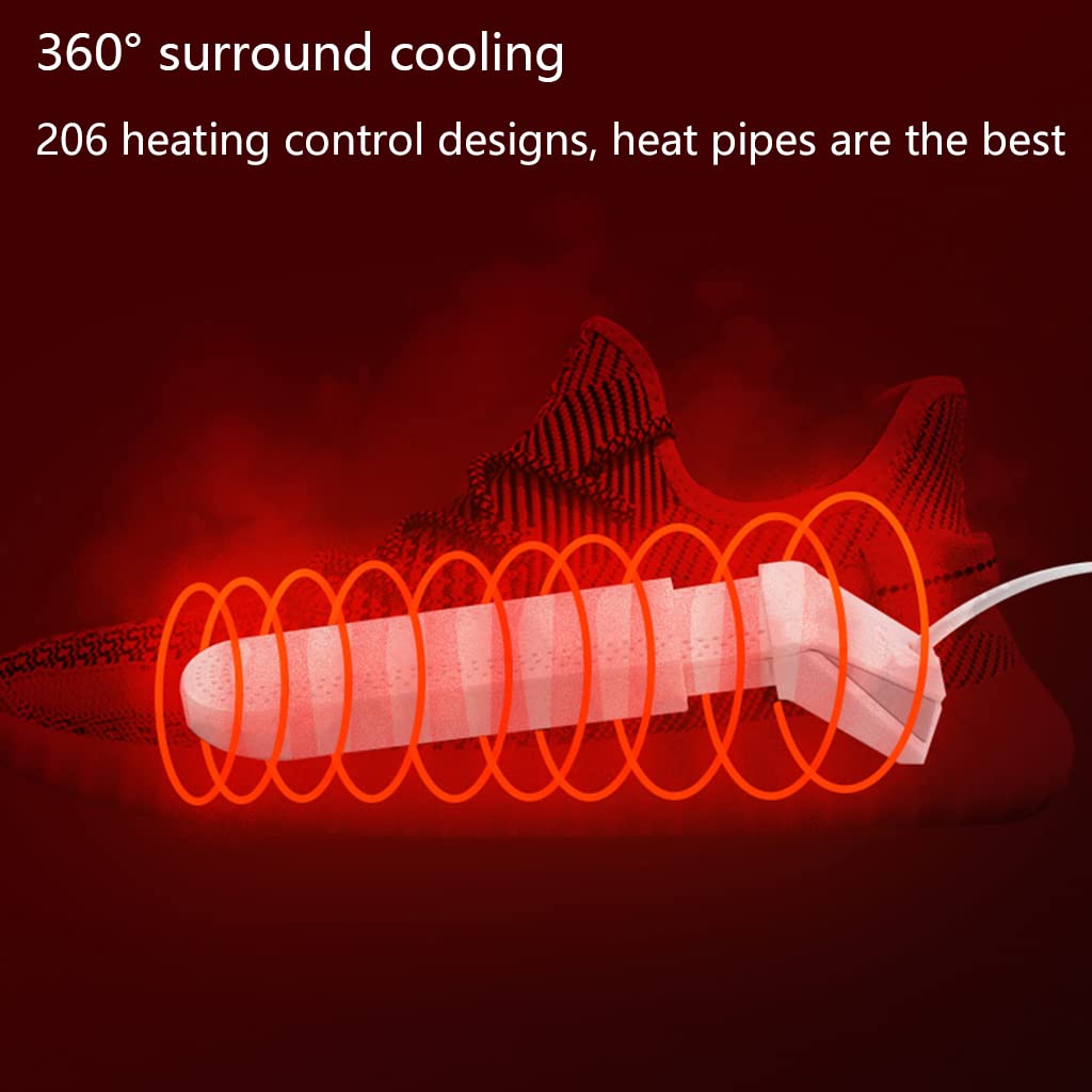 Asciuga Scarpe Elettrico Portatile Design con Angolo di inclinazione di 45 ° C,Scalda Scarpe Termostatico Asciugatrice per La Casa Invernale Essenziale per La Famiglia