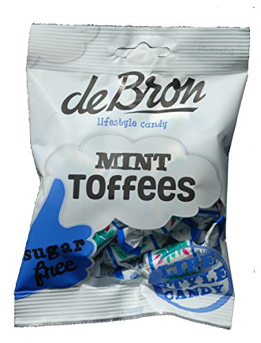 De Bron Mint Toffees Kaubonbons Zuckerfrei 90 g