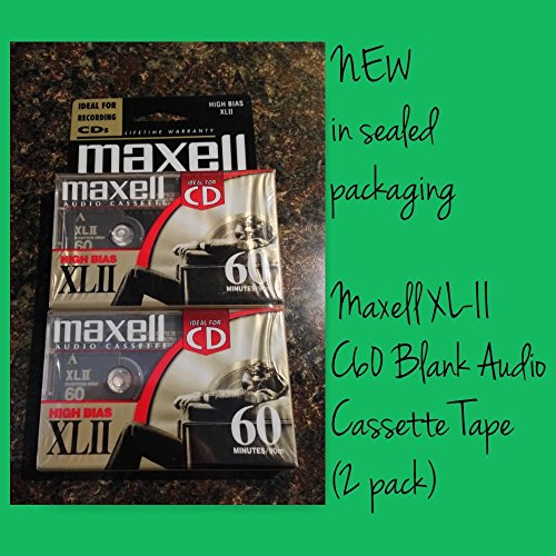 Maxell XL-II C60 Blank Audio Cassette Tape (2 pack) (Discontinued by Manufacturer)