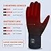 Heated Glove Liners Thin, Heated Electric Gloves for Men Women Rechargeable Battery with Touchscreen, Hand Warmers Gloves for Motorcycle Ski Work Arthritis Raynauds Hunting by V.Step Black, S