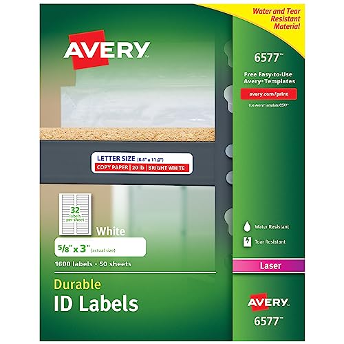 Étiquettes d'identification Avery 6577 pour identifier rapidement vos dossiers de bureau