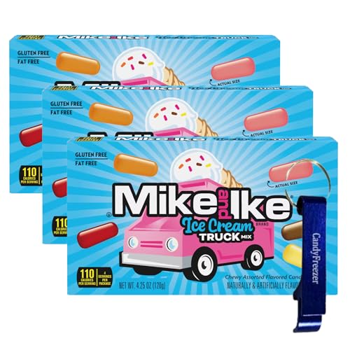 Mike and Ike Dulces masticables 3 cajas c/u 4.25 oz miniatura 1
