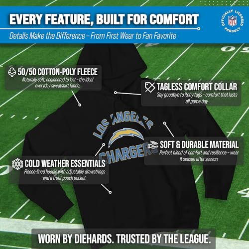 Image of Team Fan Apparel NFL Gameday Hoodie Pullover Sweatshirt for Men and Women | Officially licensed NFL Gameday fleece pullover - kangaroo pocket, ribbed cuffs, drawstring hood, unisex fit