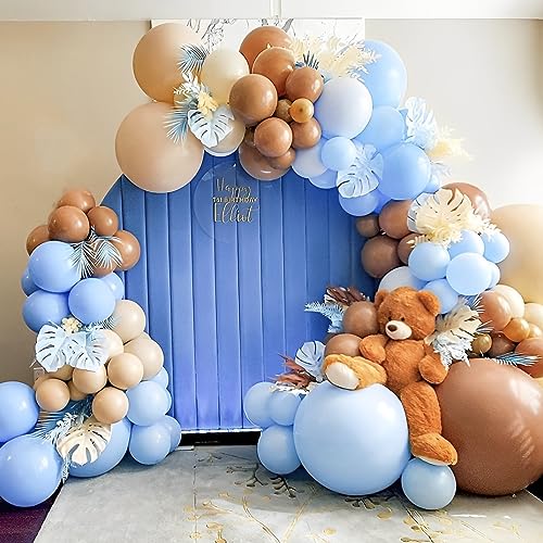 Image of Voircoloria 110pcs Light Blue Balloons 12inch Baby Blue Latex Party Balloons for Boys Girls Birthday Party, Baby Shower, Wedding, Gender Reveal, Baby Shower, Anniversary Party Decorations