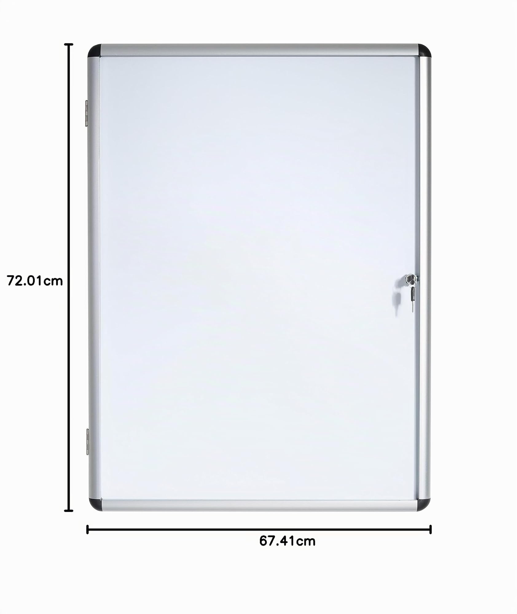 Bi-Office Enclore - Vitrina de interior Magnética para 6 Hojas A4, con Puerta de Aluminio y Cerradura, 720 x 674 mm