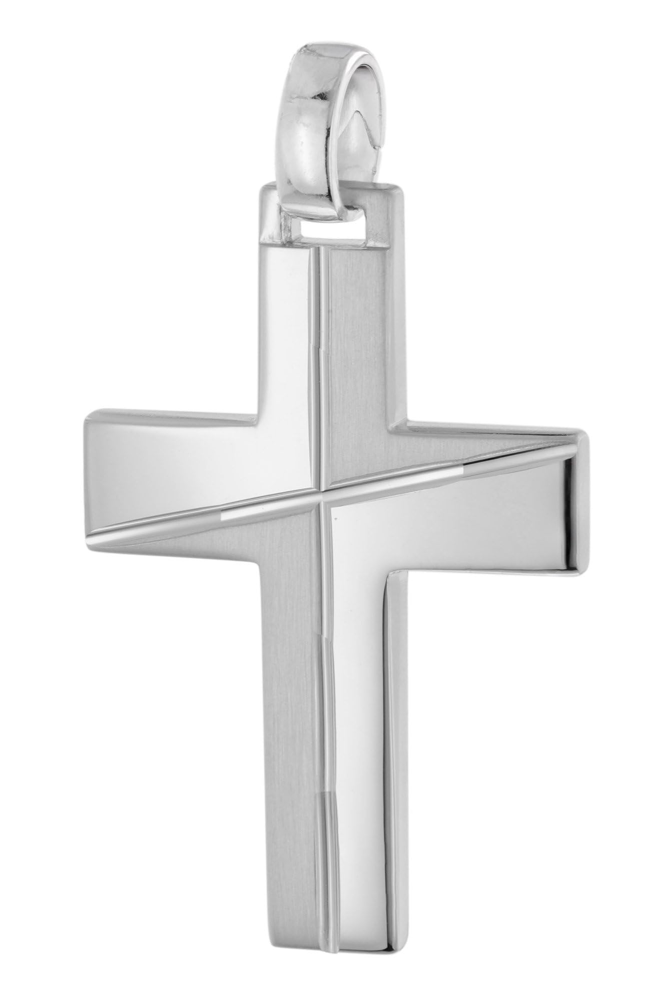 trendor Herren-Halskette Mit Kreuz 925 Silber Rhodiniert 28408 | zeitloses Schmuckstück für Männer, modisches Accessoire