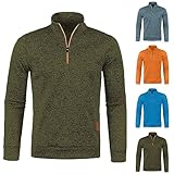 Men's 1/4 Zip Pullover UK Sale Clearance, Fleece Sweatshirt Casual Jumper Long Sleeve T-shirt Top Stand Collar Sweater Plain Pullover Sports Leisure Workwear Quarter Zip Sweater Lightweight Jumpers
