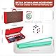 Bucher&Rossini Mahjong Spiel 166 Weiße Majong Spielsteine, 4 Spielständer mit Schiebern, Rotes Premium Schachbrett-Design Gehäuse