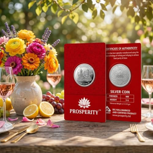 Image of PROSPERITY Ganesh Lakshmi 999.9+ Pure Silver Coin 5g BIS Hallmarked