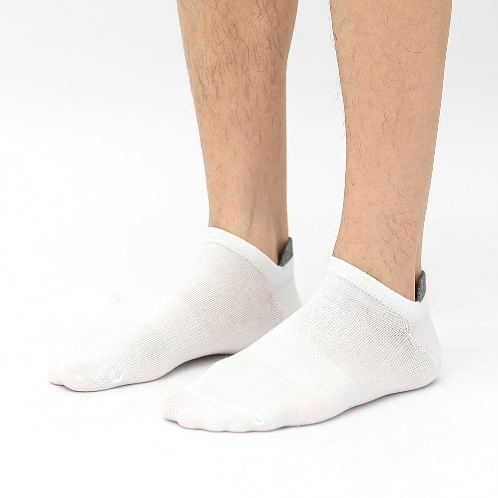 JOYNÉE Calcetines cortos informales para hombre, 20 pares, Blanco (20 pares), talla única