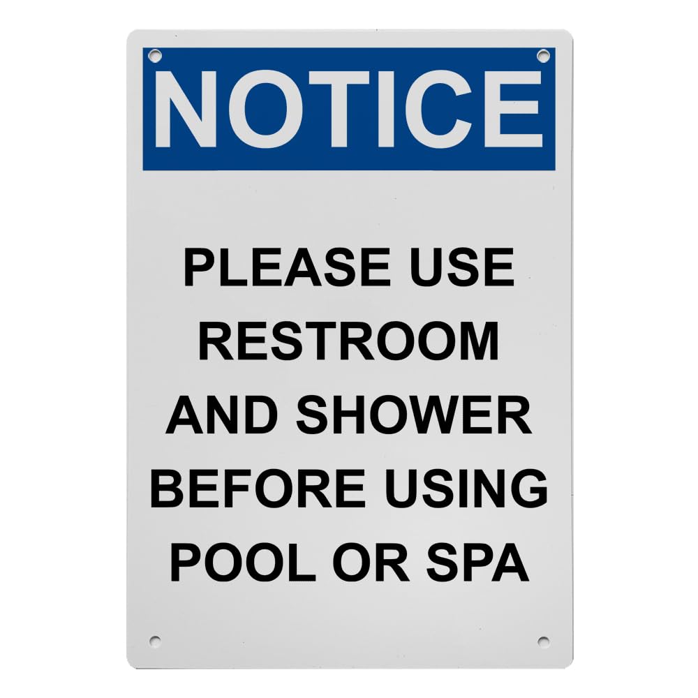 OSHA Please Use Restroom And Shower Sign, 8.5 x 11 in