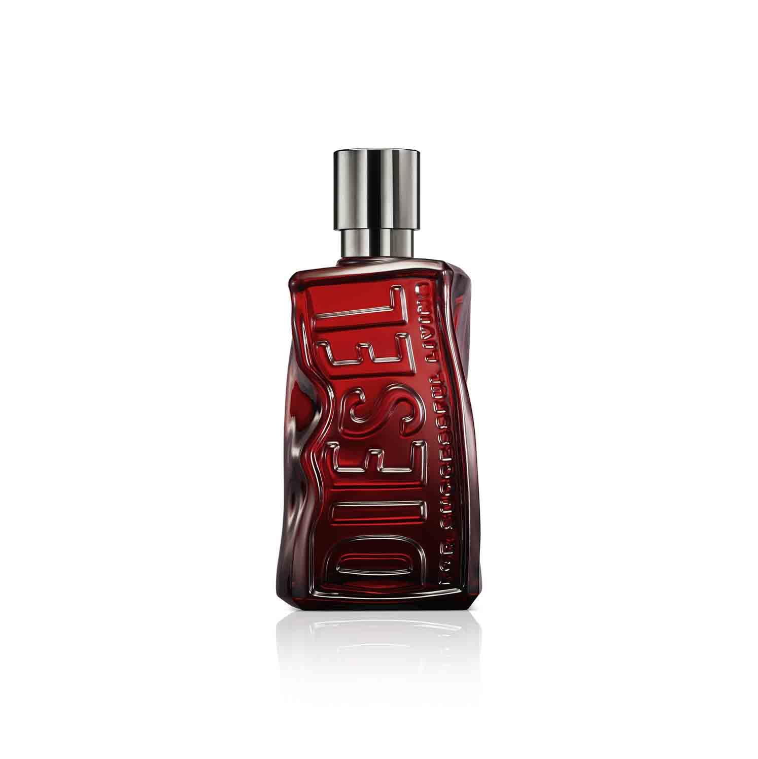 Diesel D Red Le Parfum Uomo, Profumo Uomo Intenso e Speziato, Fragranza Fruttata e Cuoiata, Note di Pompelmo Rosso, Zafferano e Cuoio, A Lunga Durata, Profumo di Lusso per Uomo