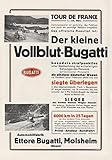  Biller Antik Bugatti Tour de France Sieger Affiche moteur Braunck A2 307