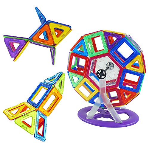 Image of PLUSPOINT Blocks Magnetic Blocks for Kids Boys and Girls Preschool Toys Magnet Building Sets Magnetic Building Blocks Stem Toys (52 Pcs)