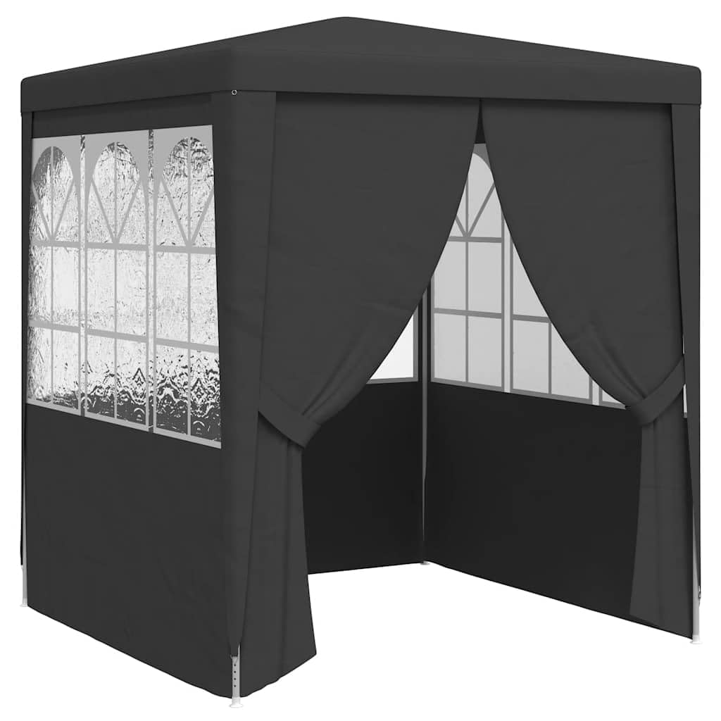 Tonnelle de Jardin, Tente de Réception Pavillon Barnum de Jardin avec parois 2,5x2,5 m Anthracite 90 g/m²