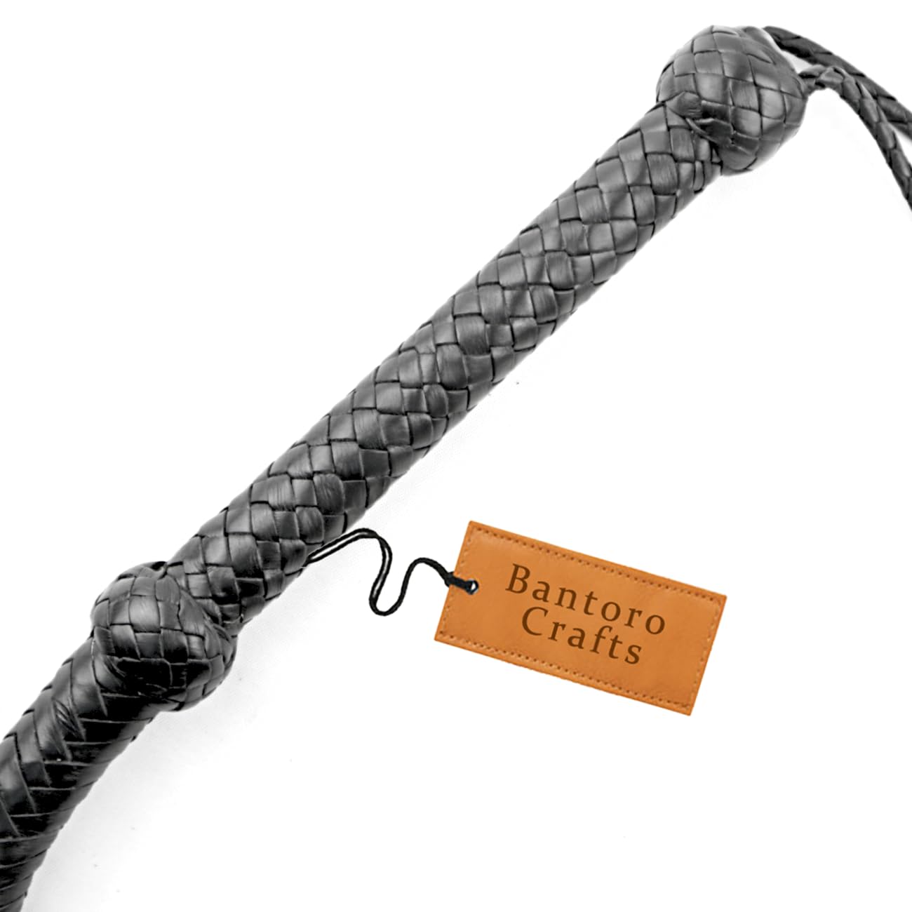 Fouet en Cuir véritable Cravache 3-8 Pieds 0,9-2,4 mètres 12 Tresses Brins Cuir tressé Fouet craquant Fort Equitation