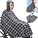 Rollstuhl Poncho Winter | Rollstuhl Cape Jacke Decke Poncho f&uuml;r Rollstuhlfahrer | Dicker Pl&uuml;schstoff Rollstuhljacke Warm Decke Jacke Poncho f&uuml;r Rollstuhlfahrer Winter Rollstuhldecke mit Kapuze