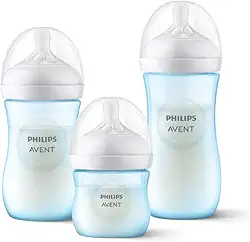 Philips Avent Kit de Mamadeira Pétala, 125ml bico fluxo-lento, 260ml bico fluxo-médio, 330ml bico fluxo-rápido, Azul SCD838/29