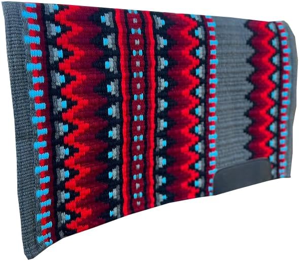 HUMAYL Saddlery Saddle Pad/Blanket for Horses Western Show Horse Saddle Blanket New Zealand Design Handmade Wool Saddle Blanket Top Wool Saddle Pad Regular Size : 34" L x 36" W x 1" inches PAD0342