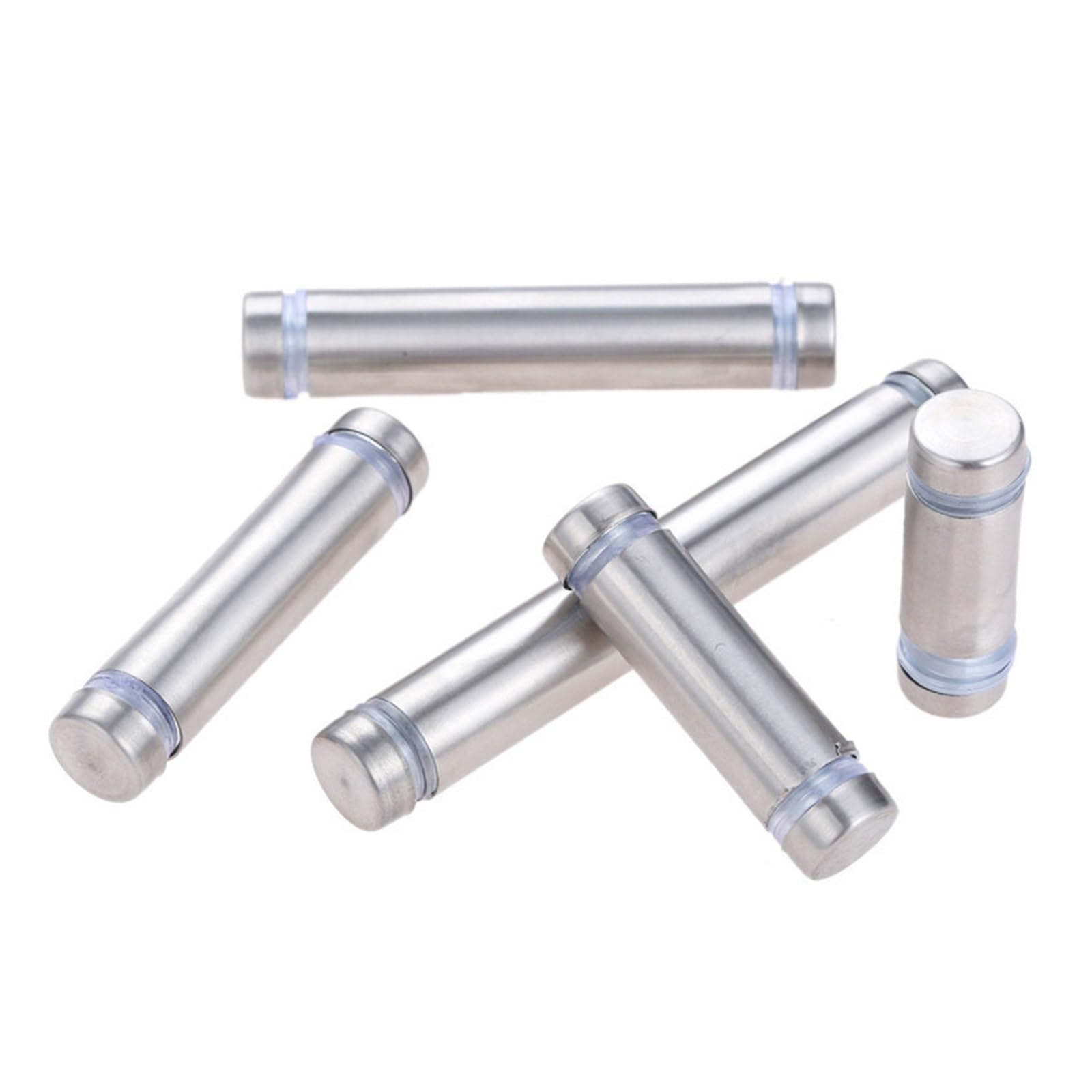 Separador de pared, fijaciones de separador, 10 piezas de tornillos publicitarios Separadores de acero Pernos de montaje Soporte for encimera Espejo Hardware de sujeción de clavos (Color: Plata, Tamañ