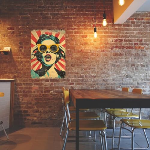 Image of Zesta Bathroom Decor Items Washroom Decor Tin Sign | Aesthetic Posters Wall Poster for Bedroom | Magnetic Cafe Decoration Items /Restaurant Decorations Items | Quirky Home Decor Bar Accent (Abstract)