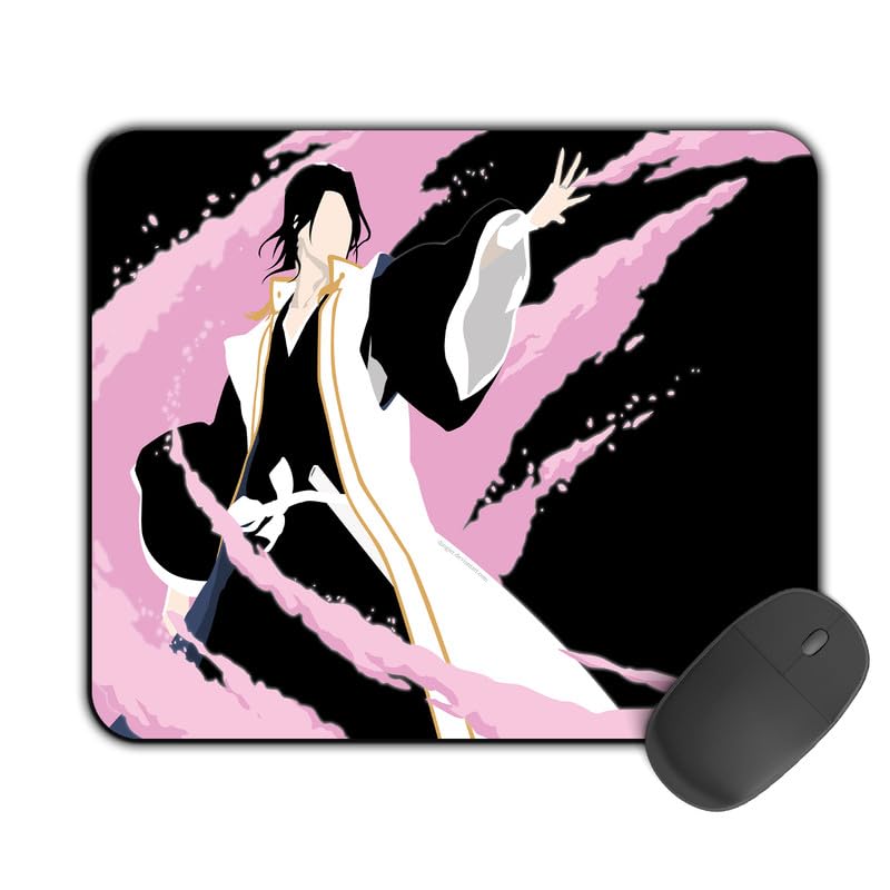 Image of Printed Designer Mouse Pad Byakuya Illustration (200MM X 240 X 3MM) Enhance Gaming and Work Performance Comfortable and Precise Non-Slip Water Proof Bleach Mouse Pad.