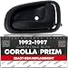 T1A Black Textured Inside Front or Rear Right Passenger's Side Interior Door Handle Replacement for 1993-1997 Toyota Corolla and Geo Prizm T1A-69205-12120-A