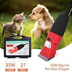 35W Clipper pour chiens professionnels pour petits et grands chiens & Chats – 3 Lames interchangeables, 3-Meter Câble d'alimentation, coupe-cheveux silencieux